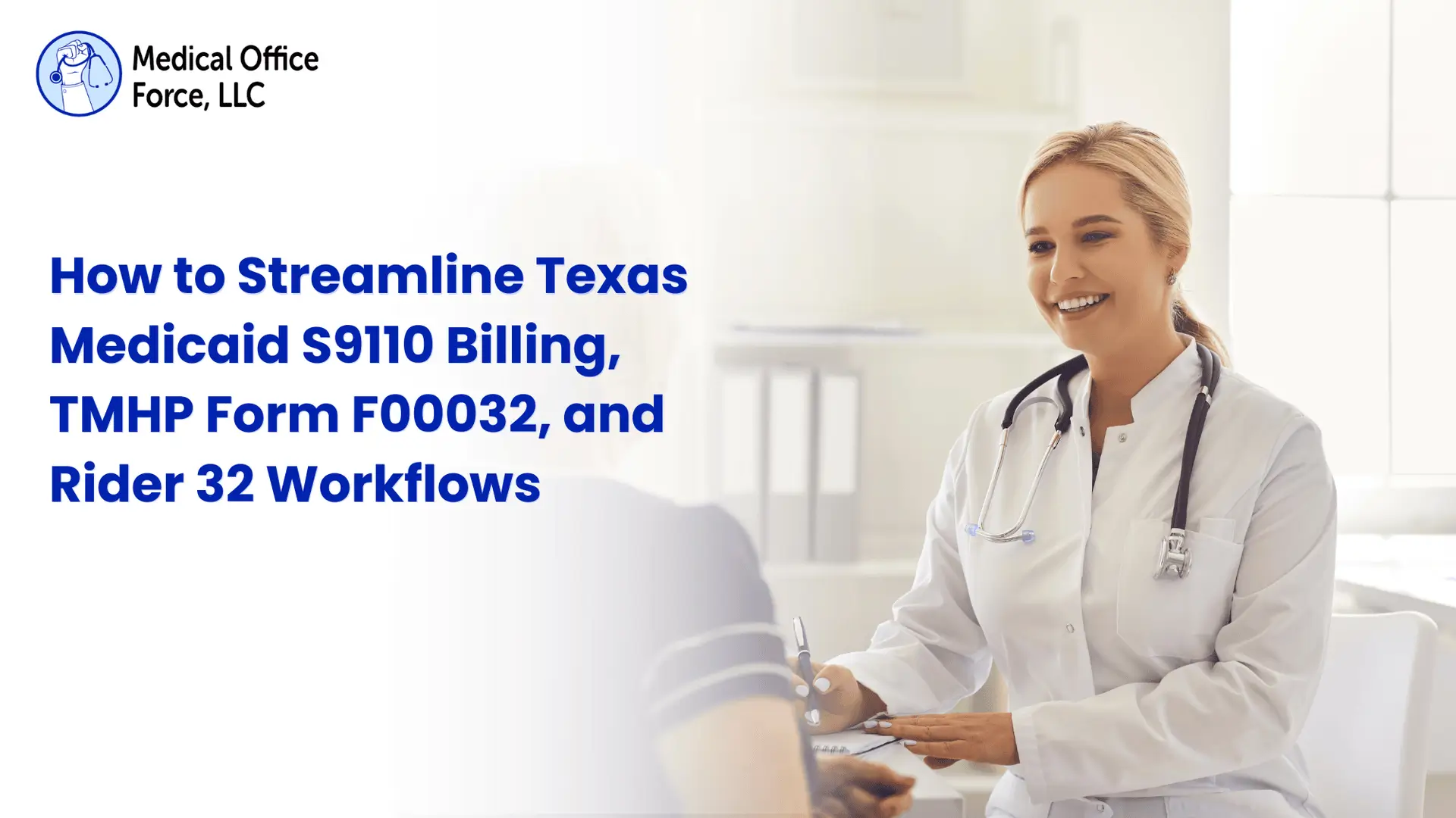 Texas Medicaid telemonitoring EMR dashboard showing S9110 billing logic and TMHP Form F00032 compliance tracking.
