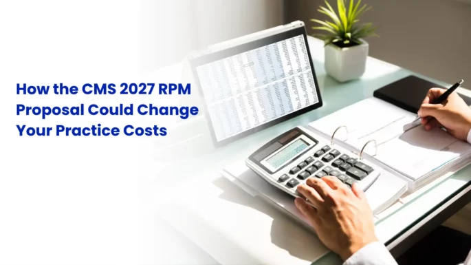 Medical office administrator calculating Remote patient monitoring practice costs and RPM financial projections