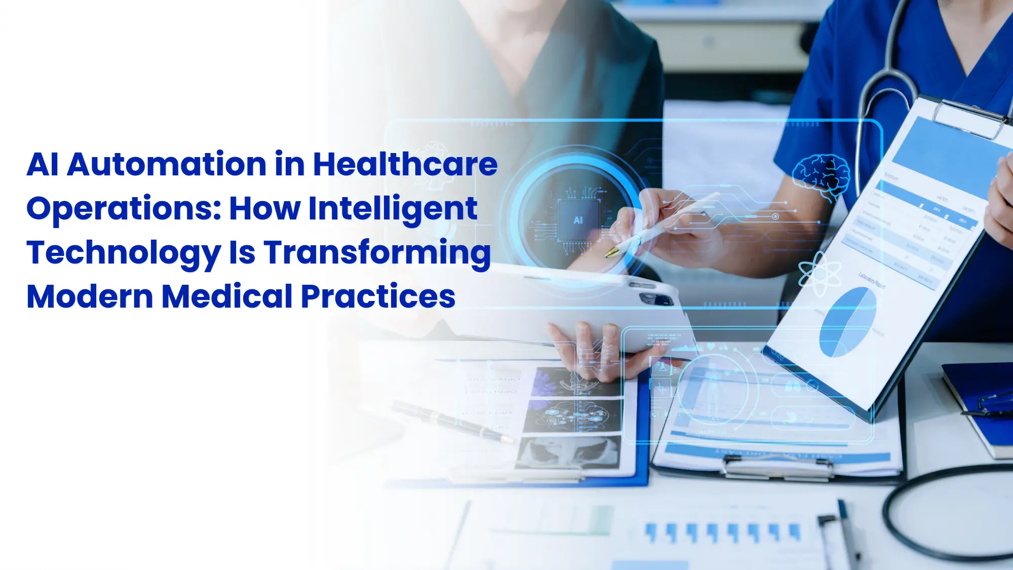 Healthcare administrative team using AI automation dashboard for patient scheduling and front-desk workflow management.